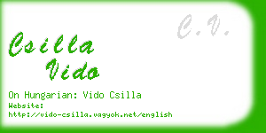 csilla vido business card